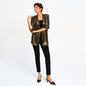 Red Coral Gold Shimmer Blazer