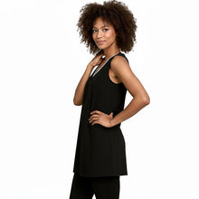 Load image into Gallery viewer, Red Coral Rhinestone V-Neck Sleeveless Tunic (2 Colors)
