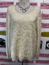 Load image into Gallery viewer, Cream Eyelash Sequin Sweater (Size XL)
