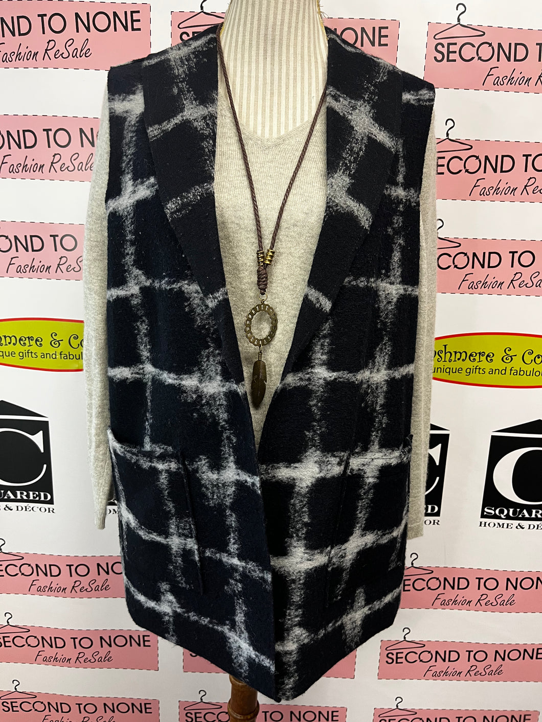 Tribal Wool Blend Vest (Size M)