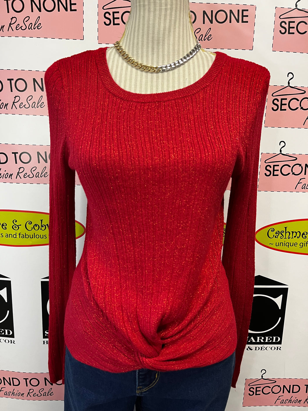 Cupio Sparkly Red Top (Size S)