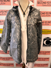 Load image into Gallery viewer, NWT Black Lace Rain Jacket (Size S)
