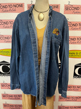 Load image into Gallery viewer, Dog Embroidered Denim Shirt (Size L)

