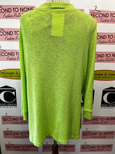 Cargar imagen en el visor de la galería, Lime Green Semi Sheer Cardigan (Size XL)
