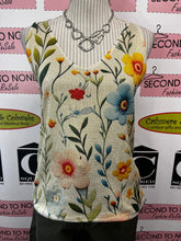 Load image into Gallery viewer, Made In Italy Floral Print Sparkly Tank
