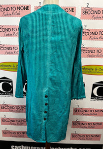 Parsley & Sage Teal Cardigan (Size XL)
