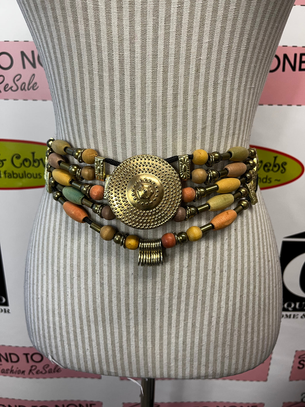 Beaded Medallion Belt (Size M+)