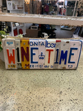 Load image into Gallery viewer, &quot;WINE TIME&quot; Licence Plate Sign
