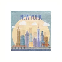 New York Pop Art Napkins (20 Pack)