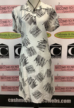 Load image into Gallery viewer, Black &amp; White Abstract Graffiti Dress
