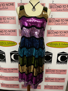 Colourful Sequin Dress (Size M)