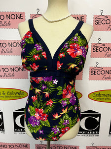 Floral One Piece Swimsuit (Size XL)