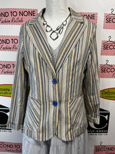 Cargar imagen en el visor de la galería, Della Spiga Striped Blazer (Size 8)
