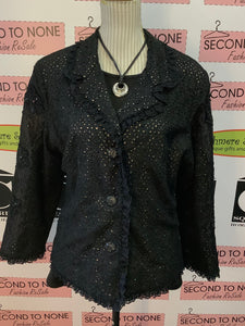 Vintage Anage Eyelet Blazer (Size L)
