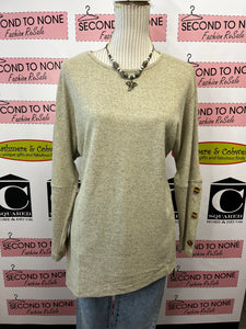 Button Sleeve Asymmetrical Top (Only 1 2XL Left!)