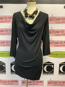 Black Draped Top (Size XL)