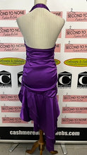 Load image into Gallery viewer, Elegant Purple Ruffle Halter Dress (Size 11)
