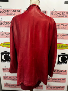 Danier Distressed Leather Jacket (Size 4XL)