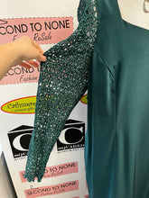Load image into Gallery viewer, Forest Green Embroidered Lace Sleeve Dress (Size L/XL)
