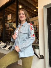 Load image into Gallery viewer, 100% Cotton Embroidered Sleeve Denim-Type Jacket (3 Colours)
