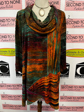 Cargar imagen en el visor de la galería, Red Coral Cowl Neck Tunic (Size XXL)
