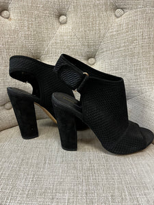 Aldo Black Textured Heels (Size 8)