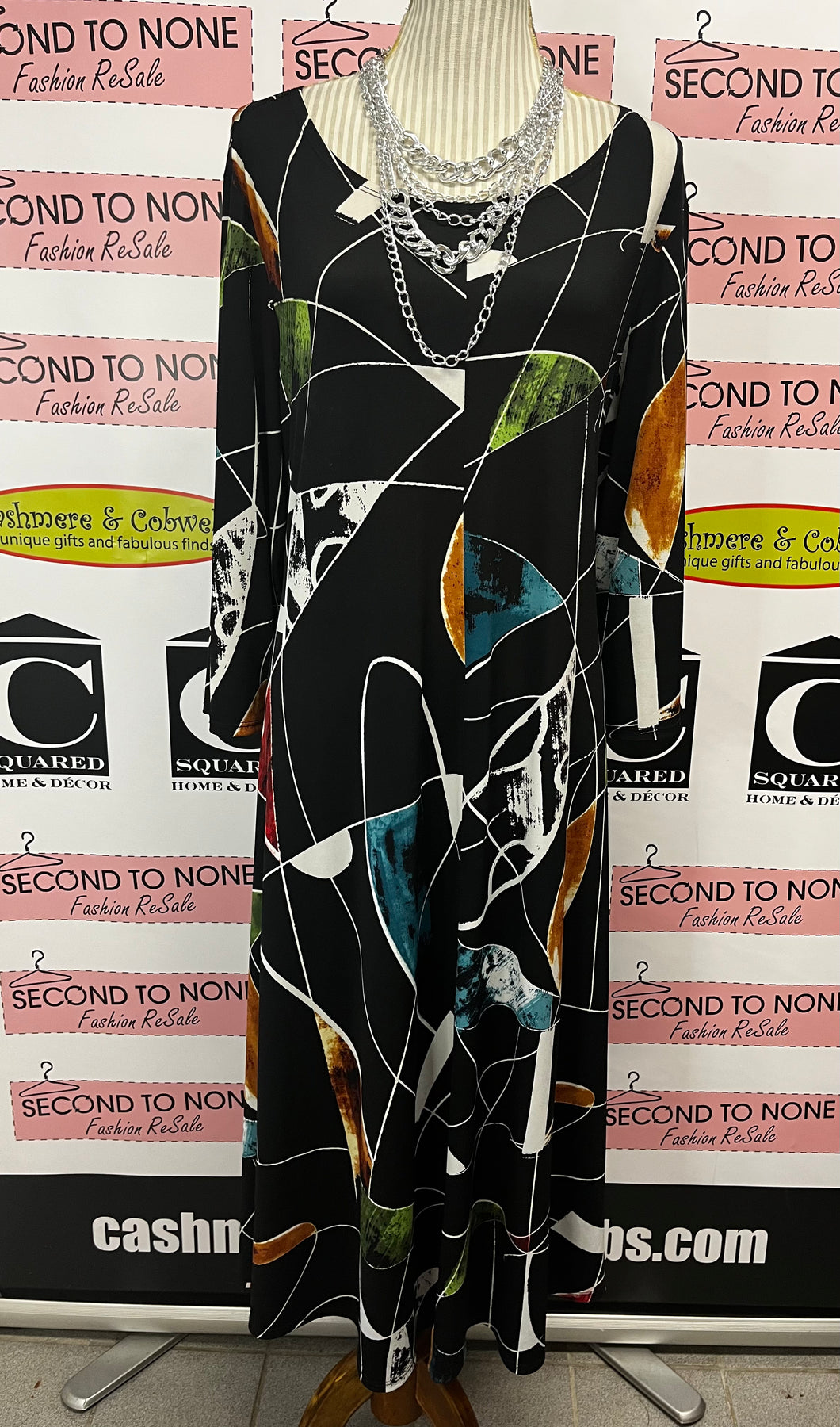 Joseph Ribkoff Abstract Dress (Size 22)