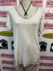 Sheer Cream T-Shirt (Size L/XL)