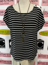 Load image into Gallery viewer, NWT Striped Button Tee (Size L)
