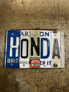 "HONDA" Licence Plate Sign