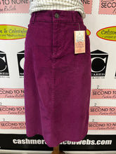 Load image into Gallery viewer, Deep Purple Corduroy Jacket &amp; Skirt Set (Size M)
