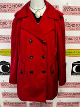 Charger l'image dans la galerie, Calvin Klein Short Red Trench Coat (Size L)
