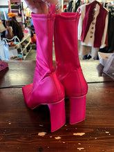 Load image into Gallery viewer, Call It Spring Neon Pink Heeled Boots (Size 10)
