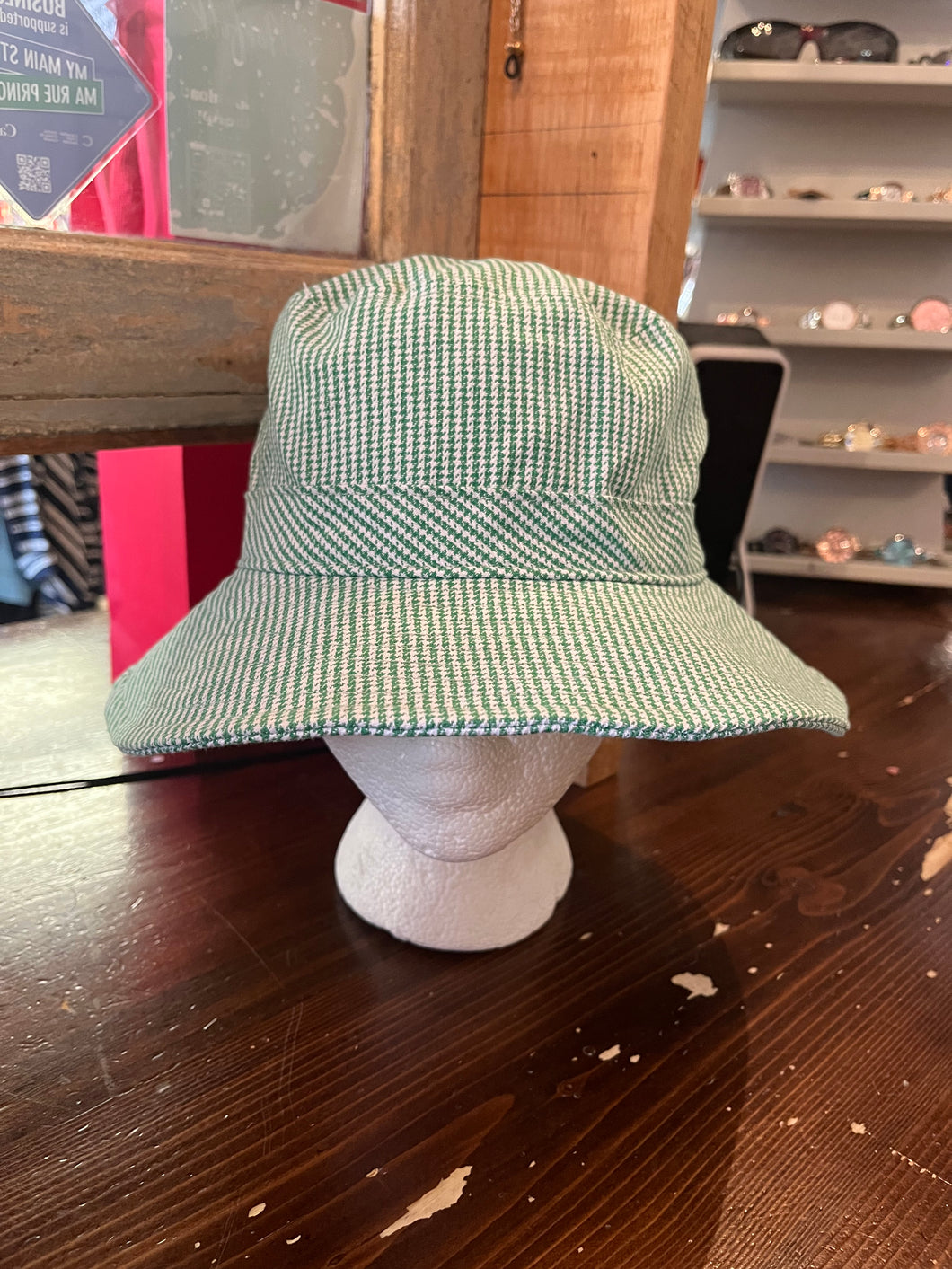 Brixton Green Houndstooth Hat (XS/S)