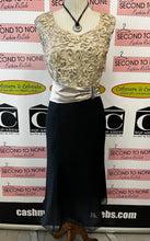 Cargar imagen en el visor de la galería, Black &amp; Bronze Ribbon Cocktail Dress (Size L/XL)
