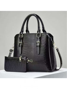 2 in 1 Faux Leather Satchel Bag (2 Colours)