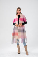 Load image into Gallery viewer, Shades of Pink Plaid Blanket Scarf (Only 1 Left!)
