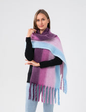Load image into Gallery viewer, Purple/Blue Tone Blanket Scarf (Only 1 Left!)
