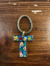 Load image into Gallery viewer, Official Disney Mickey &amp; Friends Letter "T" Keychain
