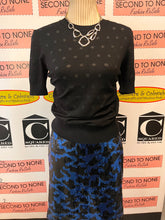 Cargar imagen en el visor de la galería, Karl Lagerfeld Black Burnout Dot Top (Size S)
