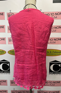 Made In Italy Pink Linen Tank (Size L)