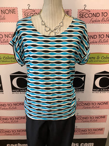 Jones NY Striped Coastal Top (Size L)