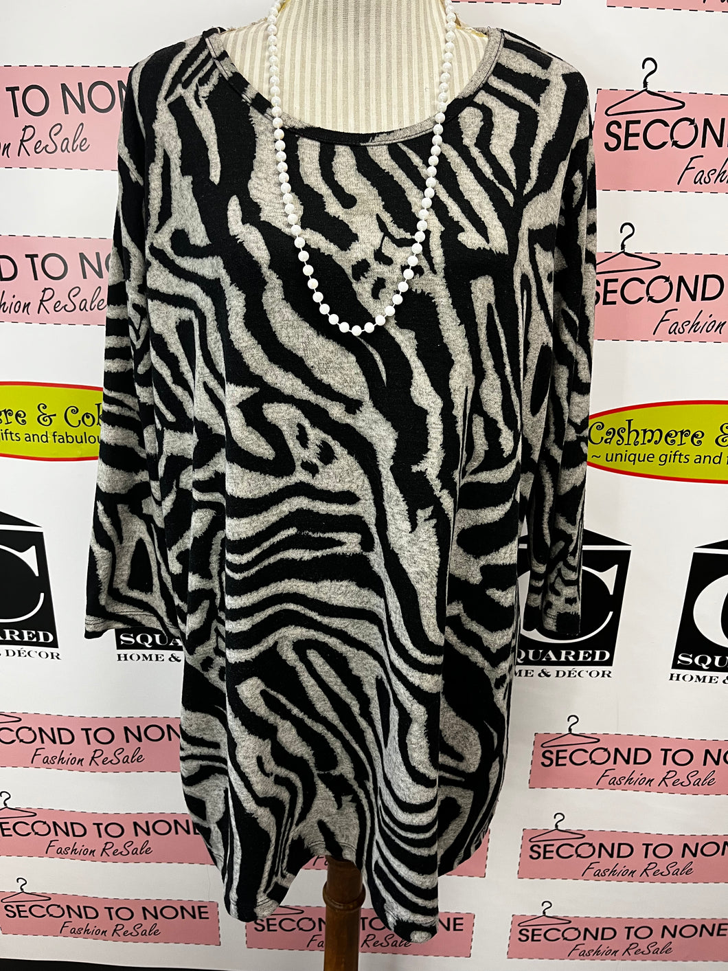 Zebra Print Tunic (Size 2X)