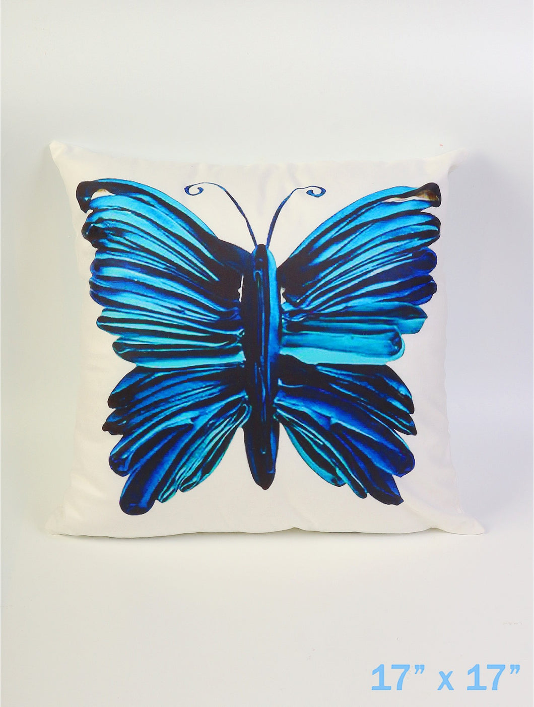 Blue Butterfly Pillow
