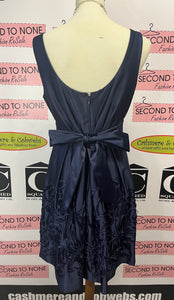 Navy Rosette Dress (Size 12)