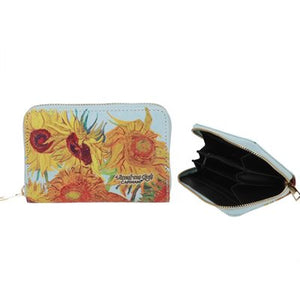 Van Gogh Zippered Wallet -Sunflowers