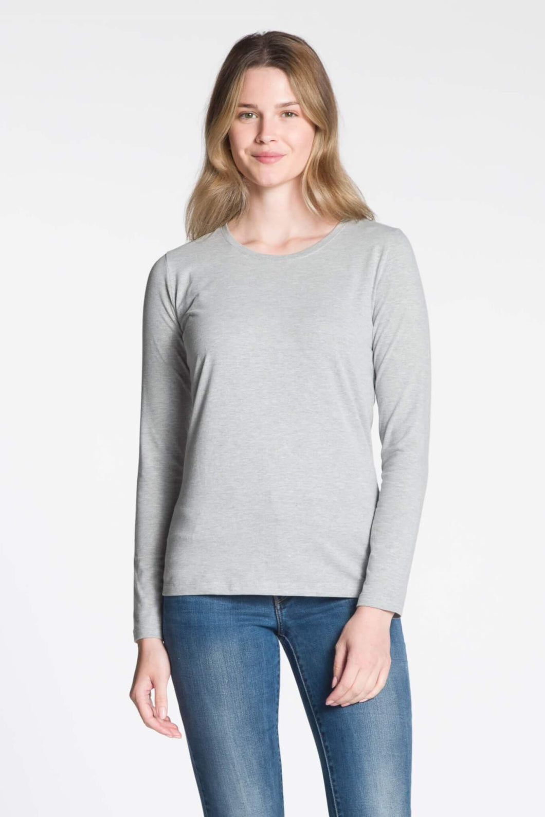 Grey Cotton Long Sleeve