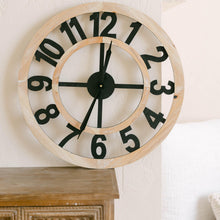 Cargar imagen en el visor de la galería, Wooden Wall Clock
