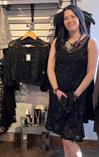 Load image into Gallery viewer, All-Over Lace &amp; Sequin Little-Black-Dress
