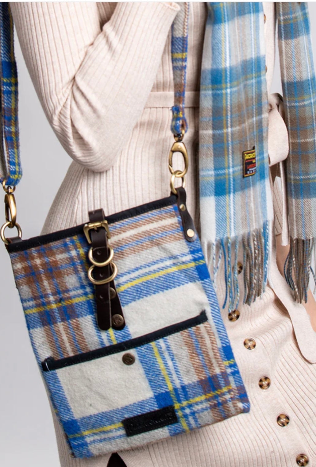 Wool Plaid Crossbody Bag (Only 2 Left!)